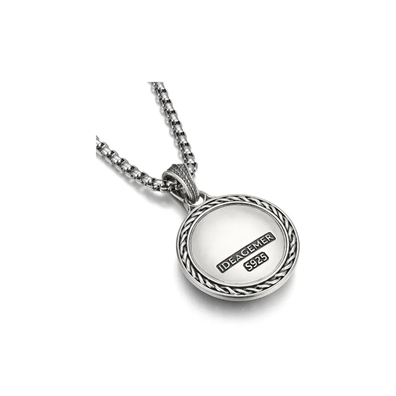 IDEAGEMER S925 Silver Necklaces Men's-6
