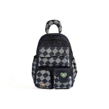 Land Gulls Denim Backpack Unisex Denim Gray