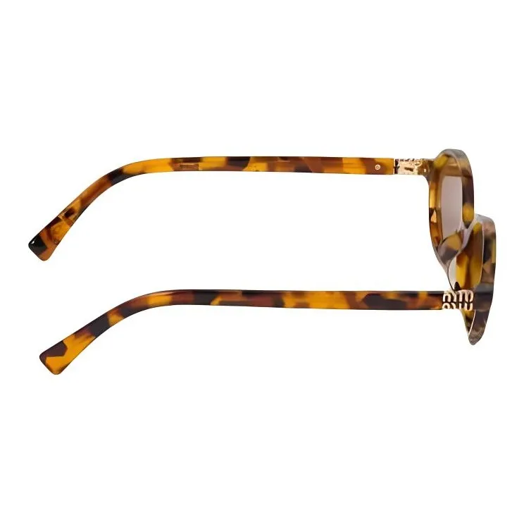 MIU MIU Tortoiseshell Oval frame Sunglasses-4