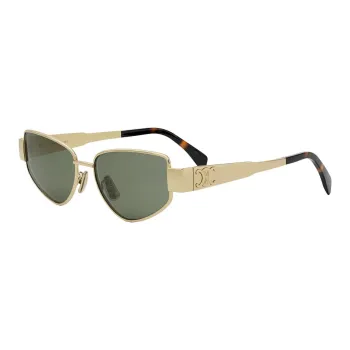 CELINE Irregular Shape Sunglasses Women's Gold