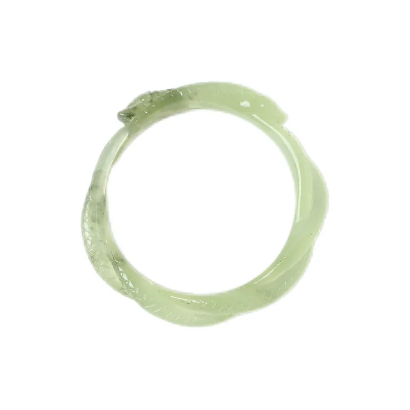 South Asia Natural Serpentine Jade Bangles Unisex-0