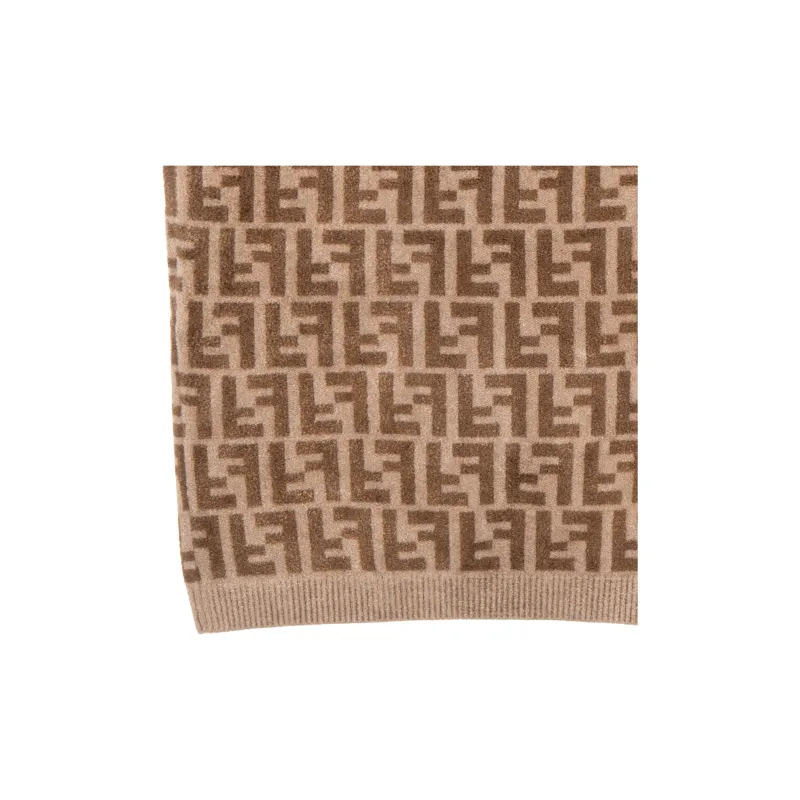 FENDI FW22 Casual Long Skirts Women's Brown-6