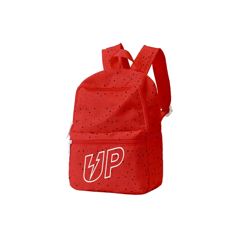 TURN UP Polyester Backpack Regular Unisex Red-1