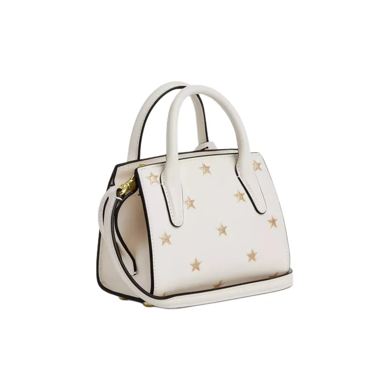 COACH Cow Leather Shoulder Bag, Crossbody Bag, Handbag Mini Women's Chalk White-1