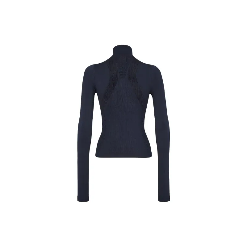 FENDI High Neck Ribbed Knit Ski Jumper-1