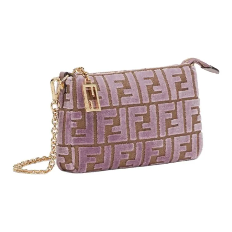 FENDI Velvet Clutch Women's Pink-1
