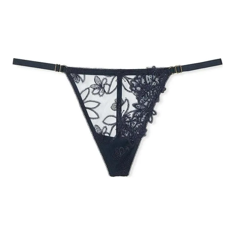 Victoria's Secret 24 Big Show Collection VERY SEXY Underpants Women's 1 Pack Deep Ink Blue-0