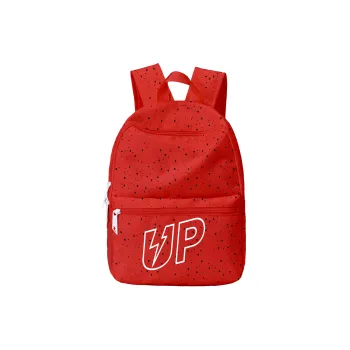 TURN UP Polyester Backpack Regular Unisex Red