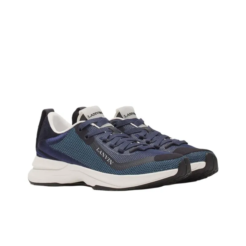 Lanvin L I Low Top Casual Shoes Unisex Blue-2