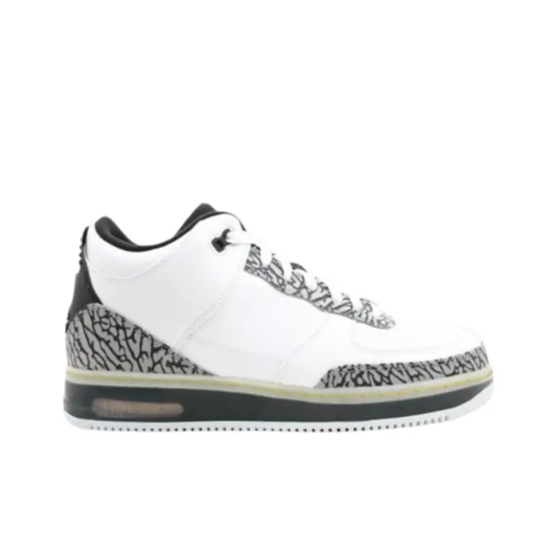 Jordan Air Jordan Fusion 3 Cushioning Wear-Resistant Mid-Top Vintage Basketball Shoes Men's White-1
