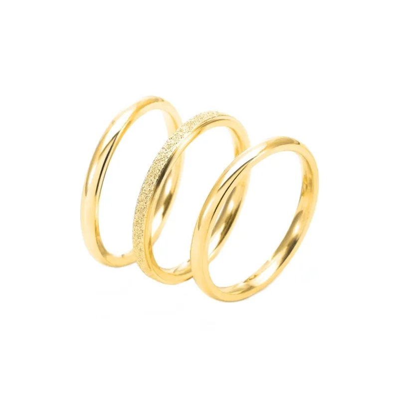 SGM Titanium Steel Rings Unisex-0