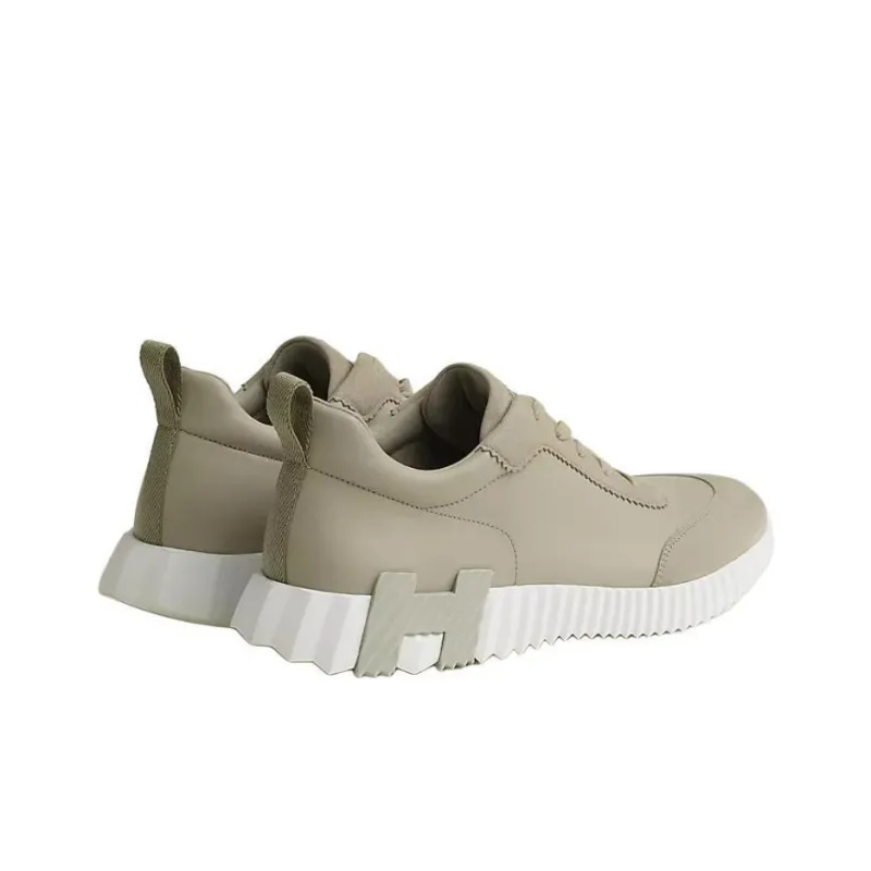 HERMES Bouncing Low Top Casual Shoes Men's Taupe-2