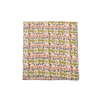 CHANEL Silk Silk Scarves Unisex Multicolor