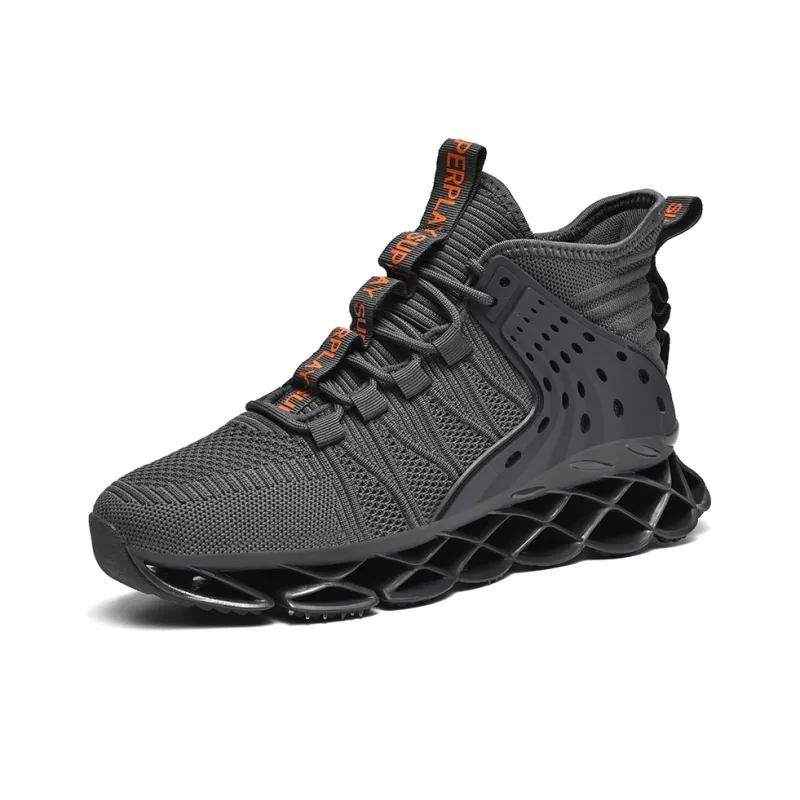 Jerden Smith Shock Absorbers With Slip Resistant And Abrasion Resistant Properties High Top Casual Shoes Men's-1