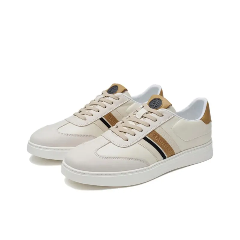 SAINT ANGELO Anti Slip Wear Resistant Low Top Skateboard Shoes Men's Ecru-1