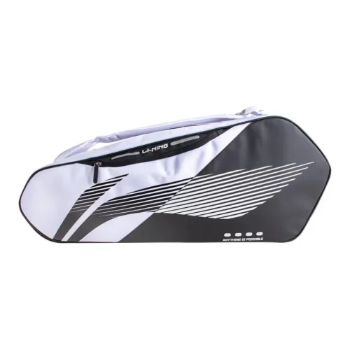 LiNing Badminton Racket Bags 2 Pcs Pack Sports Shoulder Bag Black Unisex