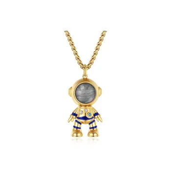 XIAOHANGJIA·TAIKONGZAOWU Brass Zircon Necklaces Unisex