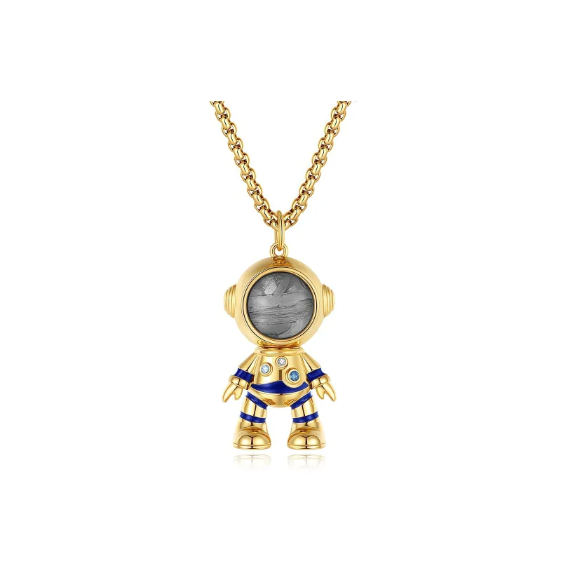 XIAOHANGJIA·TAIKONGZAOWU Brass Zircon Necklaces Unisex-0
