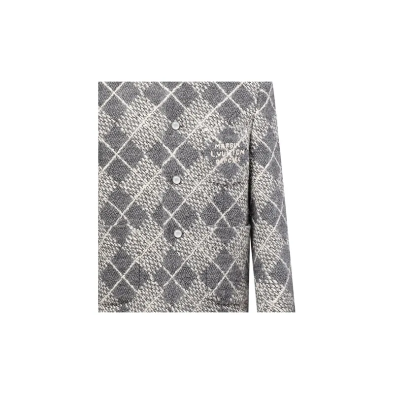 LOUIS VUITTON Chic Collarless Wool Jacket-4