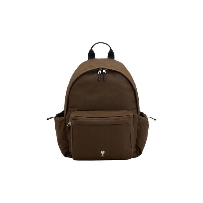 AMIPARIS Fabric Backpack Large Size Unisex Dark Olive Green-0
