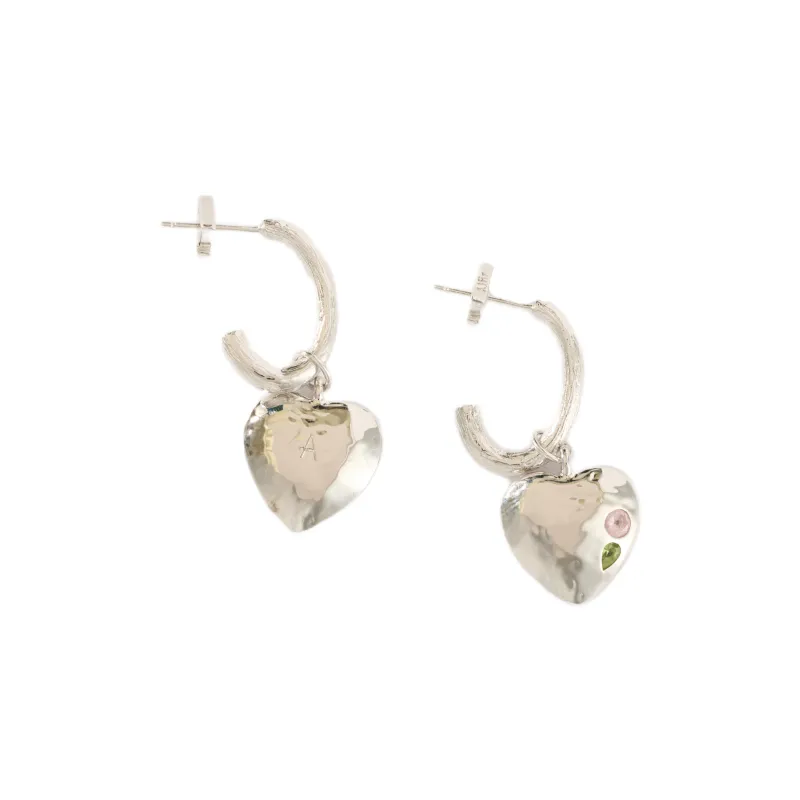 ALFIR Tree Pattern Heart Earrings Women's-2