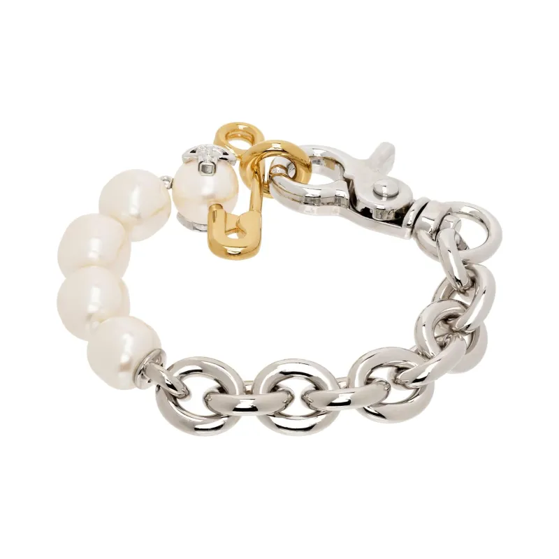 Vivienne Westwood Freshwater Pearl Brass Bracelets Women's Silver-1