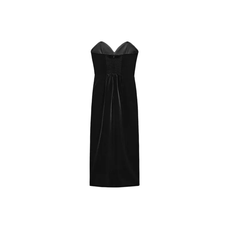ZARA ZW Series Sleeveless Dress Women's Black-1