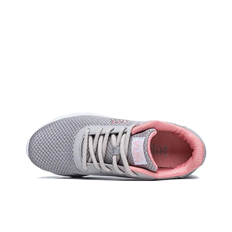 361° Shock Absorbers With Slip Resistant And Abrasion Resistant Properties Low Top Running Shoes Women's Gray Pink-2
