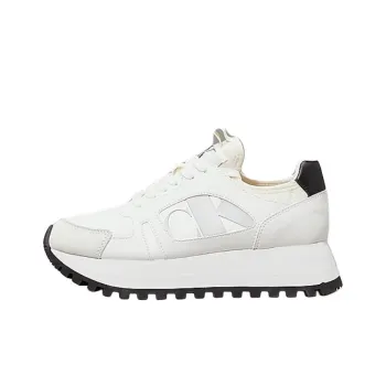 CKJ CALVIN KLEIN JEANS Baskets Compensées Low Top Casual Shoes Women's White