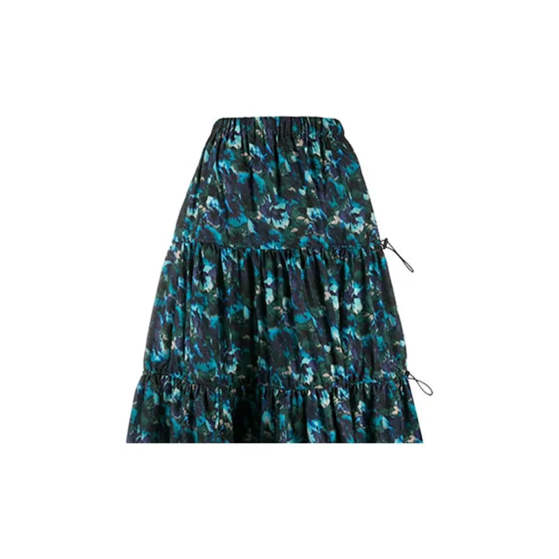 KENZO FW21 Casual Long Skirt Women's Blue-4