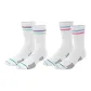Purple Green Stripes+Blue Red Stripes Professional Basketball Socks[2 Pack]