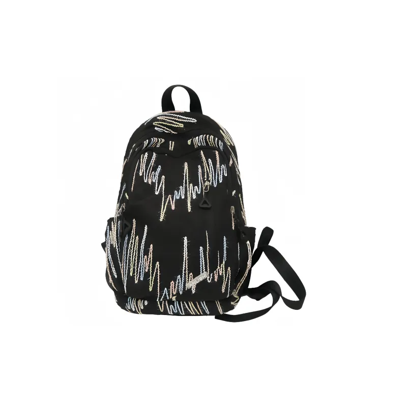 BAODIDAISHU Nylon Backpack Regular Women's White Black Blue Pink-5