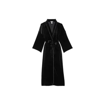 Victoria's Secret 24 Big Show Collection SEXY KI Pajama Robe Women's Black