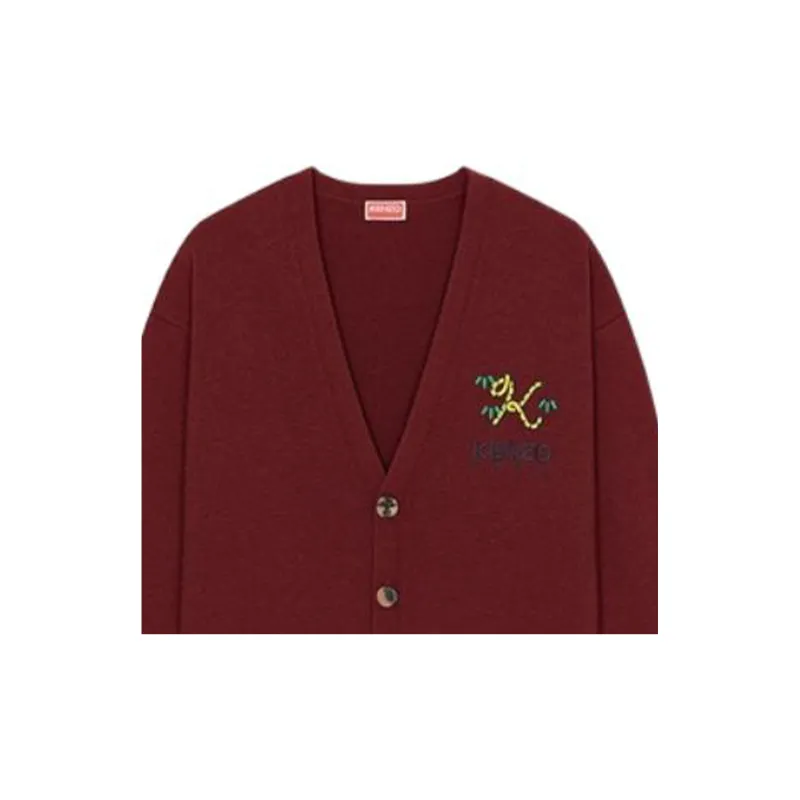 KENZO Logo Embroidered Buttoned Cardigan-4