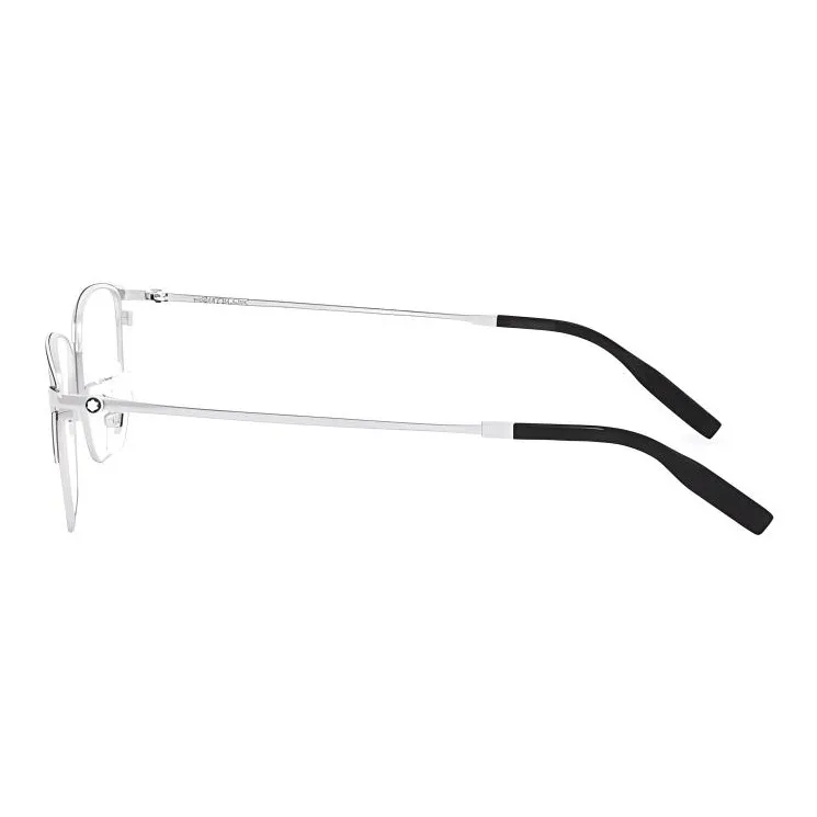 MONTBLANC Titanium Irregular Shape Eyeglass Frames Unisex Black-2