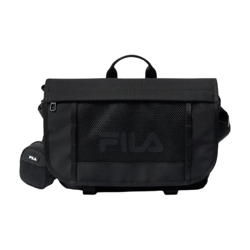 FILA Nylon Messenger Bag, Shoulder Bag, Crossbody Bag, Handbag Trumpets Unisex Black-0