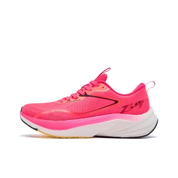 QIAODAN Cushioning Anti Slip And Wear Resistant Low Top Casual Running Shoes Men's Fluorescent Phantom Pink Primulin