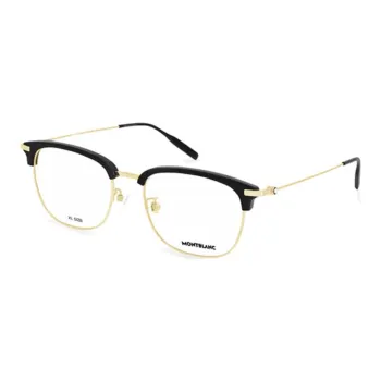 MONTBLANC Plate Frame With Titanium Alloy Irregular Shape Eyeglass Frames Men's Black