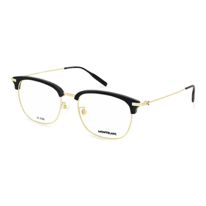 MONTBLANC Plate Frame With Titanium Alloy Irregular Shape Eyeglass Frames Men's Black-0