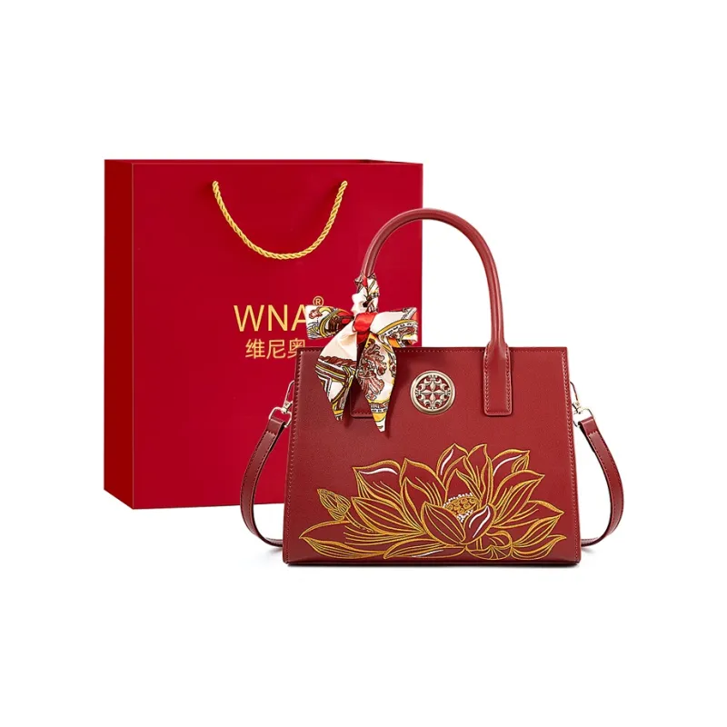 Vigno Synthetic Leather Shoulder Bag Crossbody Bag Handbag Medium Size Women's Red-30