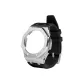 GA/GAB-2100/2110 Silver Offshore Watch Case with Black Fluoroelastomer Strap