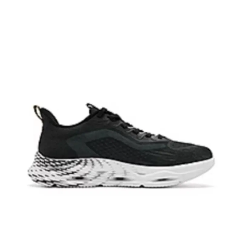 QIAODAN Cushioning And Breathable Low Top Running Shoes Men's Black Orange White-1