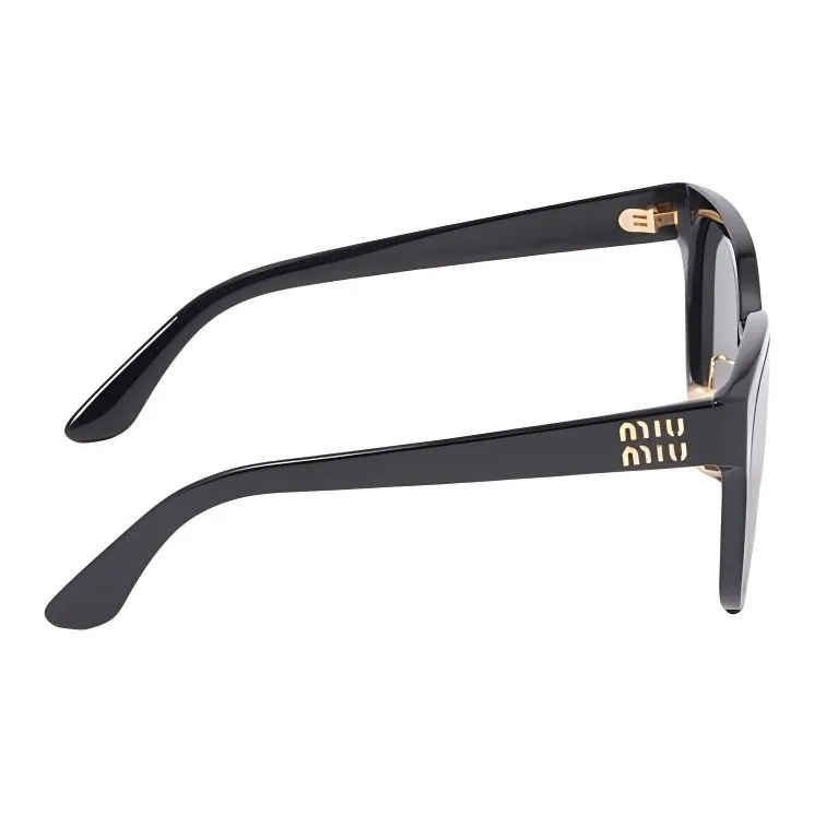 MIU MIU Acetate Square Sunglasses Women's Black-3