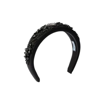 PRADA Recycled Nylon Headbands Women's Black