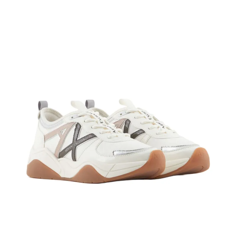 ARMANI EXCHANGEAE Chunky Low Top Casual Shoes Women's Beige-1