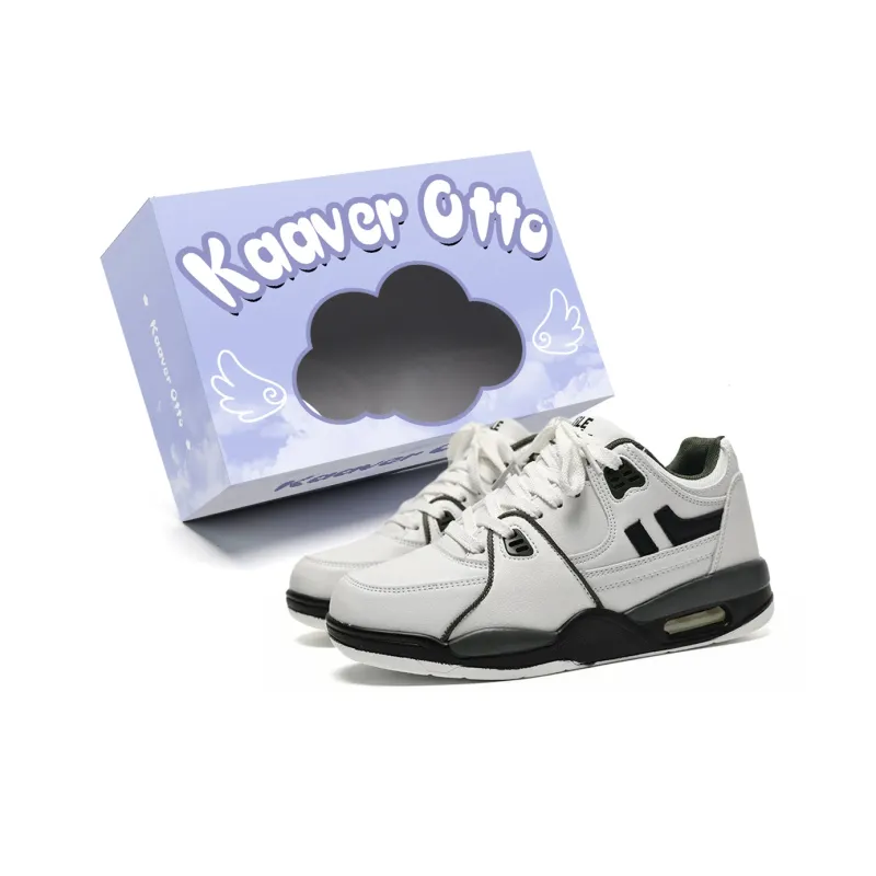 KAAVER OTTO Warm Wear-Resistant Lightweight Supportive Height Increasing Mid-Top Sports Casual Skateboard Shoes Unisex-25