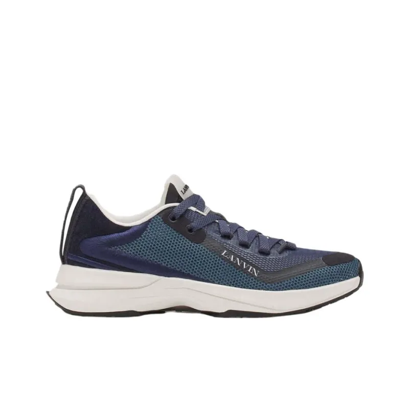 Lanvin L I Low Top Casual Shoes Unisex Blue-1