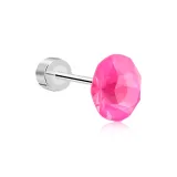 Huazi Stud Earrings 8mm-Barbie Pink