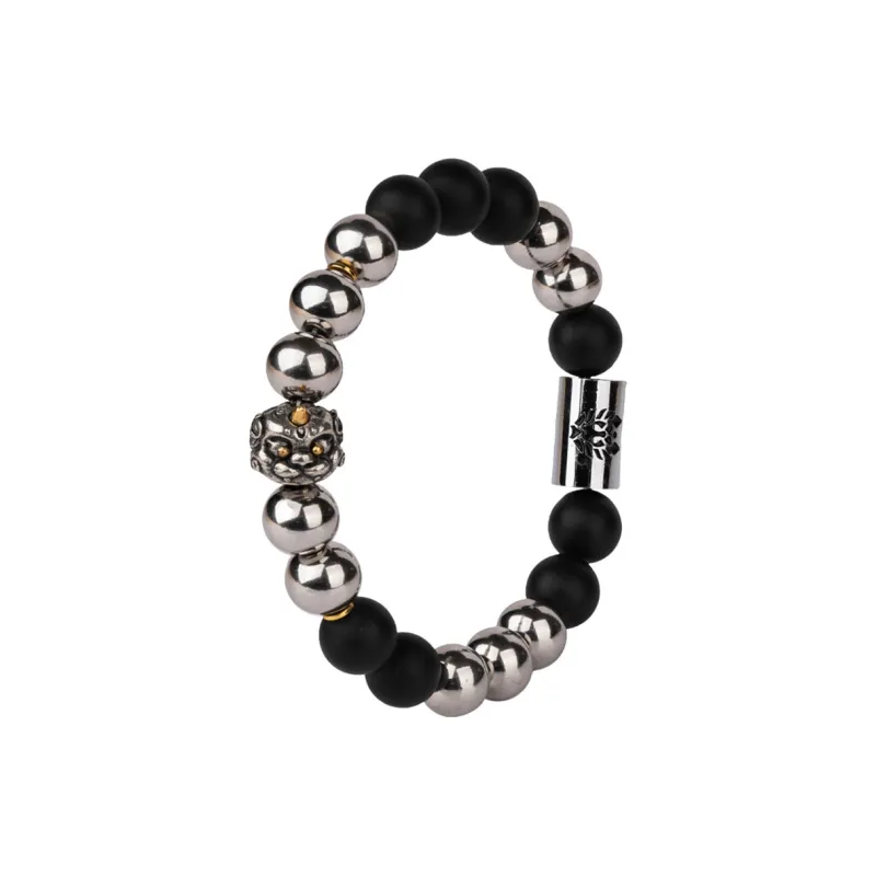 Rastaclat Agate Small Lion Chinese Style Beaded Bracelet Unisex-0