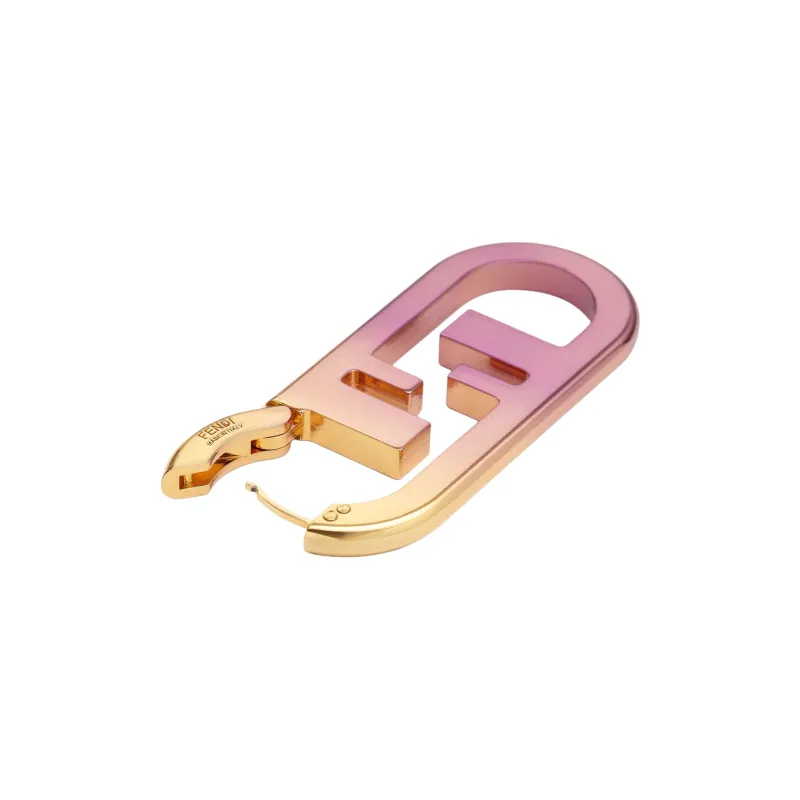 FENDI Aluminum Earrings Women's Pink/Gold-1
